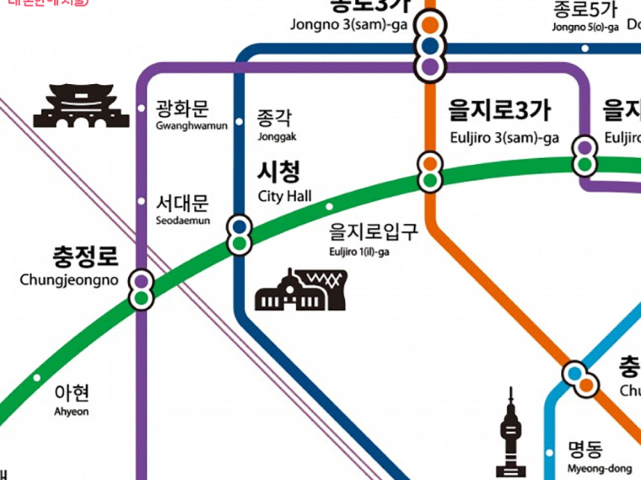 서울 지하철 새 단일 노선도 공개 - 디자인 나침반